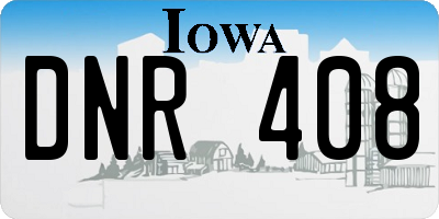 IA license plate DNR408
