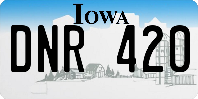 IA license plate DNR420