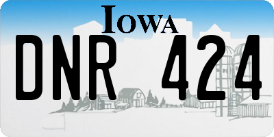IA license plate DNR424
