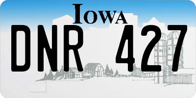 IA license plate DNR427