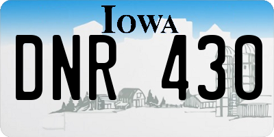 IA license plate DNR430