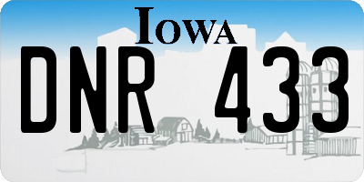 IA license plate DNR433