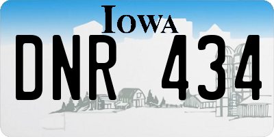 IA license plate DNR434