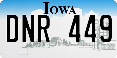 IA license plate DNR449