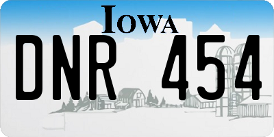 IA license plate DNR454