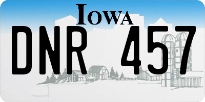 IA license plate DNR457