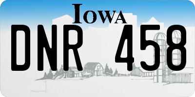IA license plate DNR458