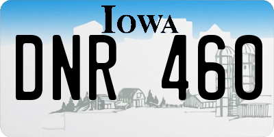 IA license plate DNR460