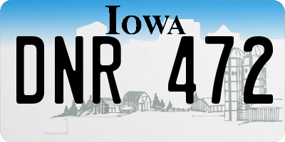 IA license plate DNR472