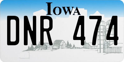 IA license plate DNR474