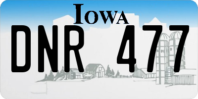 IA license plate DNR477