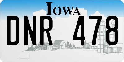 IA license plate DNR478