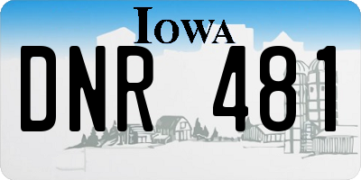 IA license plate DNR481