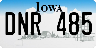 IA license plate DNR485