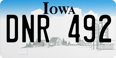 IA license plate DNR492