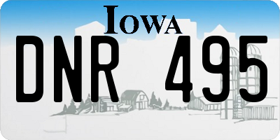 IA license plate DNR495