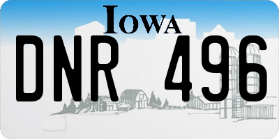 IA license plate DNR496