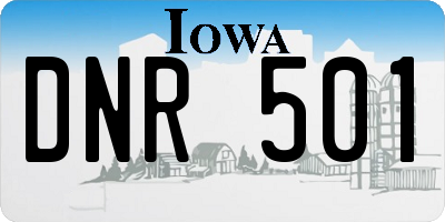 IA license plate DNR501