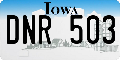 IA license plate DNR503