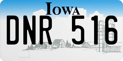 IA license plate DNR516