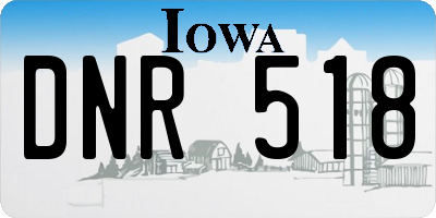 IA license plate DNR518