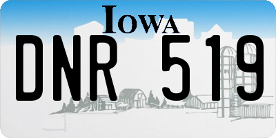 IA license plate DNR519