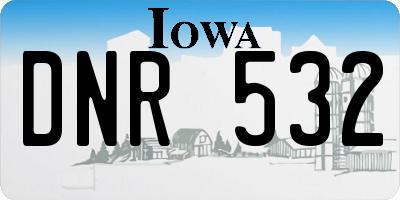 IA license plate DNR532