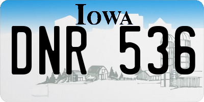 IA license plate DNR536