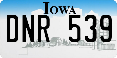 IA license plate DNR539