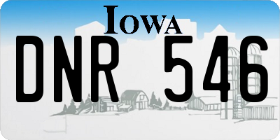 IA license plate DNR546