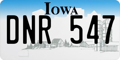 IA license plate DNR547