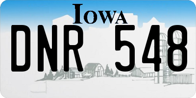 IA license plate DNR548