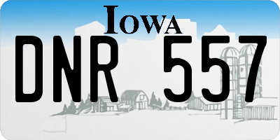 IA license plate DNR557