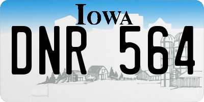 IA license plate DNR564