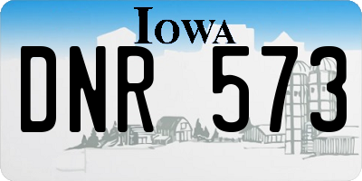IA license plate DNR573