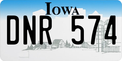 IA license plate DNR574