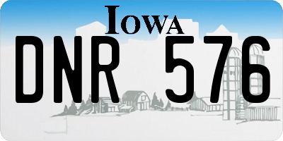 IA license plate DNR576