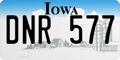 IA license plate DNR577