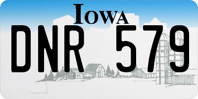 IA license plate DNR579