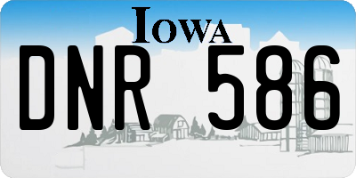 IA license plate DNR586
