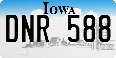 IA license plate DNR588