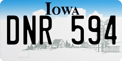 IA license plate DNR594