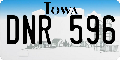 IA license plate DNR596