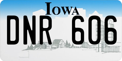 IA license plate DNR606