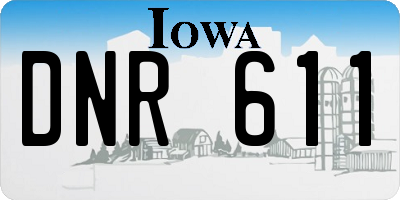 IA license plate DNR611