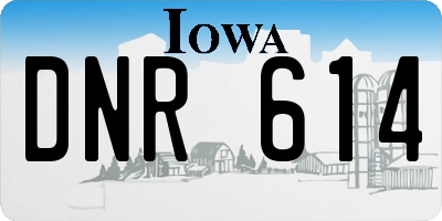 IA license plate DNR614