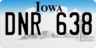 IA license plate DNR638