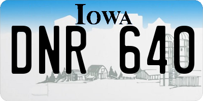 IA license plate DNR640
