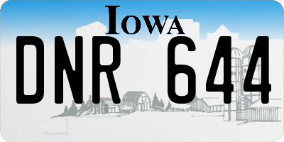 IA license plate DNR644