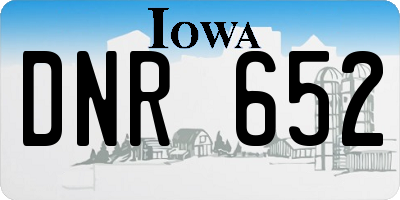 IA license plate DNR652